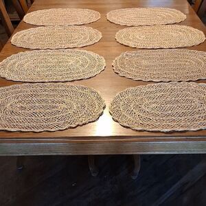 8 Pc. Rattan woven Placemat Set